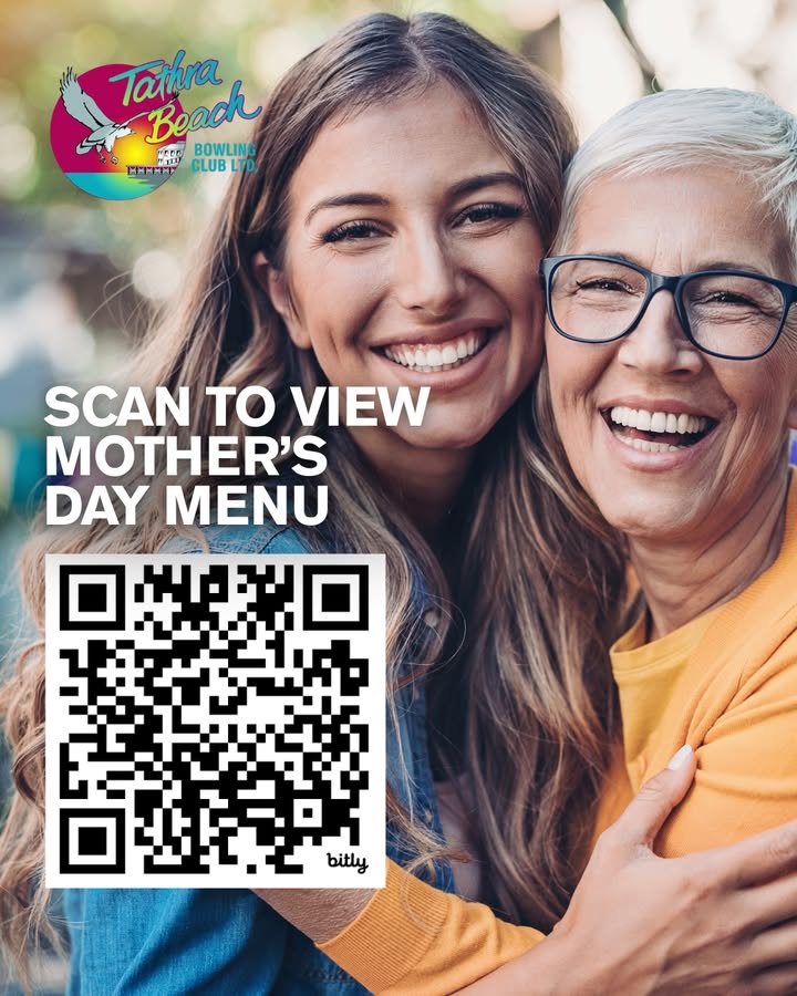 Featured image for “Celebrate Mother’s Day at Tathra Beach Bowling Club! The Sandbar Bistro will be serving a specially crafted Mother’s Day Lunch Menu, featuring some amazing specials that are sure to make mums day!”