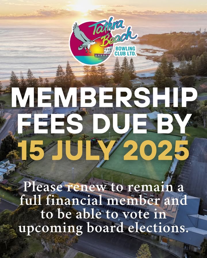 Featured image for “Membership Renewal Deadline: Ensure Your Voting Rights at Tathra Beach Bowling Club”