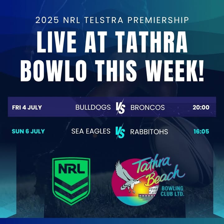 Featured image for “Live Footy & Good Food: Ultimate NRL Viewing Experience at Tathra Beach Bowling Club”