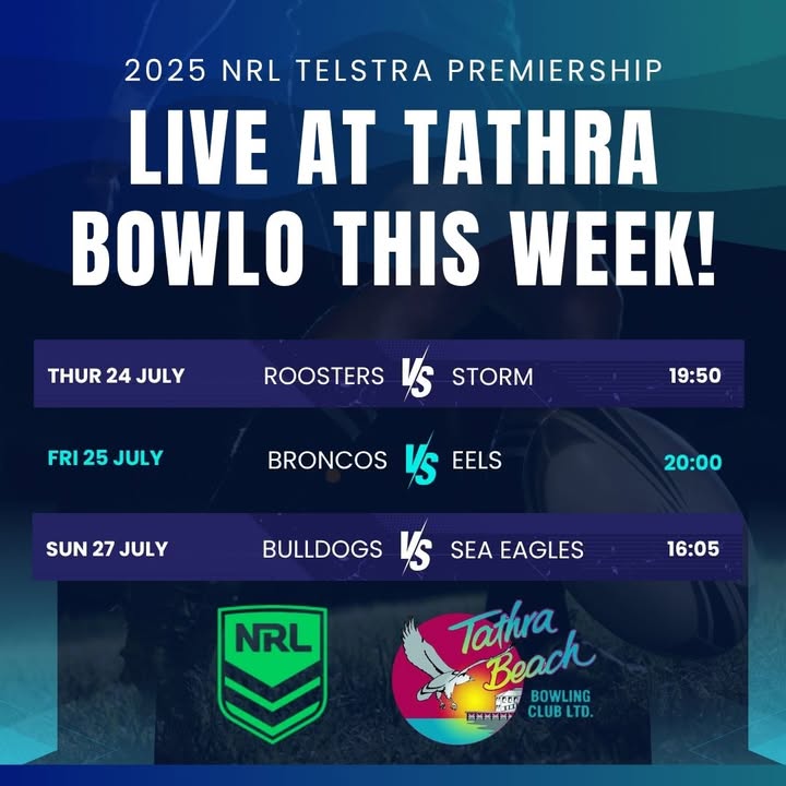 Featured image for “Live NRL Action at Tathra Bowlo: Cheer Your Team On This Week!”