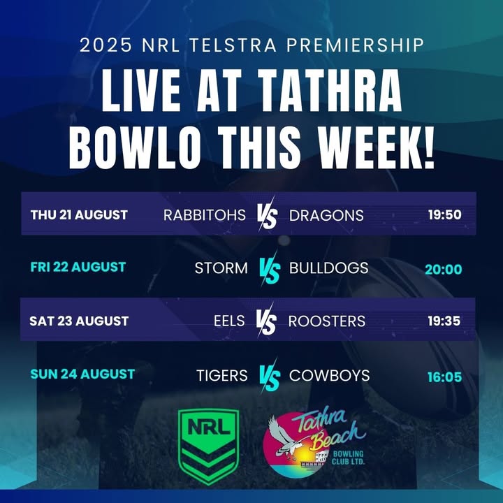 Featured image for “Live NRL Action: Watch the Footy at Tathra Beach Bowling Club”