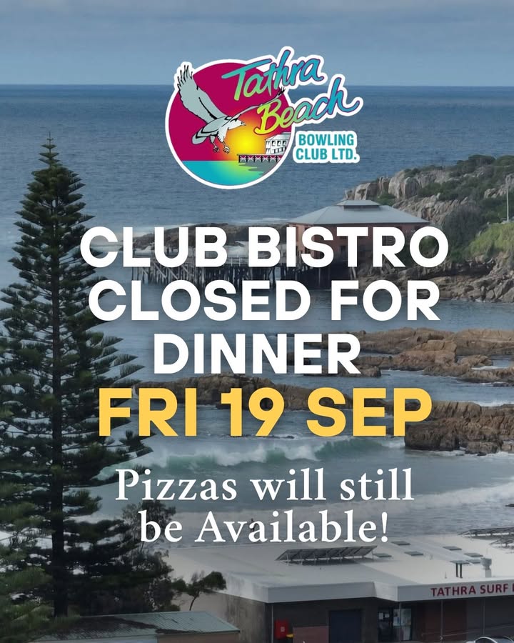 Featured image for “Pizza Night at Tathra Beach Bowling Club: Enjoy Delicious Pizzas Despite Bistro Closure”