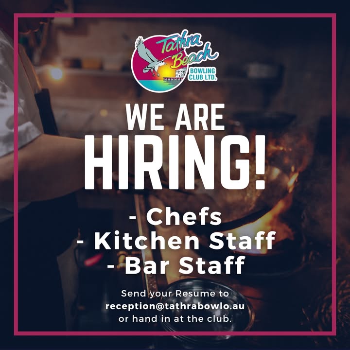 Featured image for “Join Our Team: Job Vacancies at Tathra Beach Bowling Club”