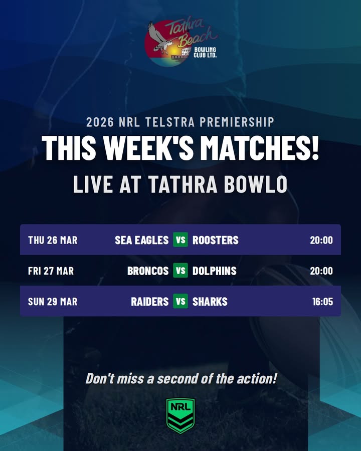 Featured image for “NRL Round 4 Live at Tathra Beach Bowling Club”