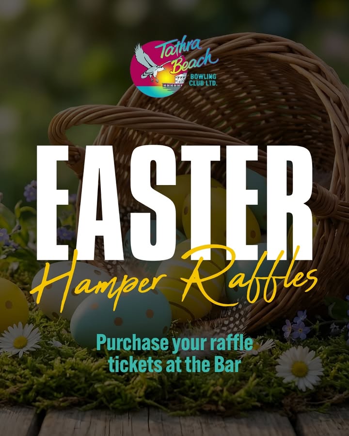 Featured image for “Easter Hamper Raffle at Tathra Beach Bowling Club”