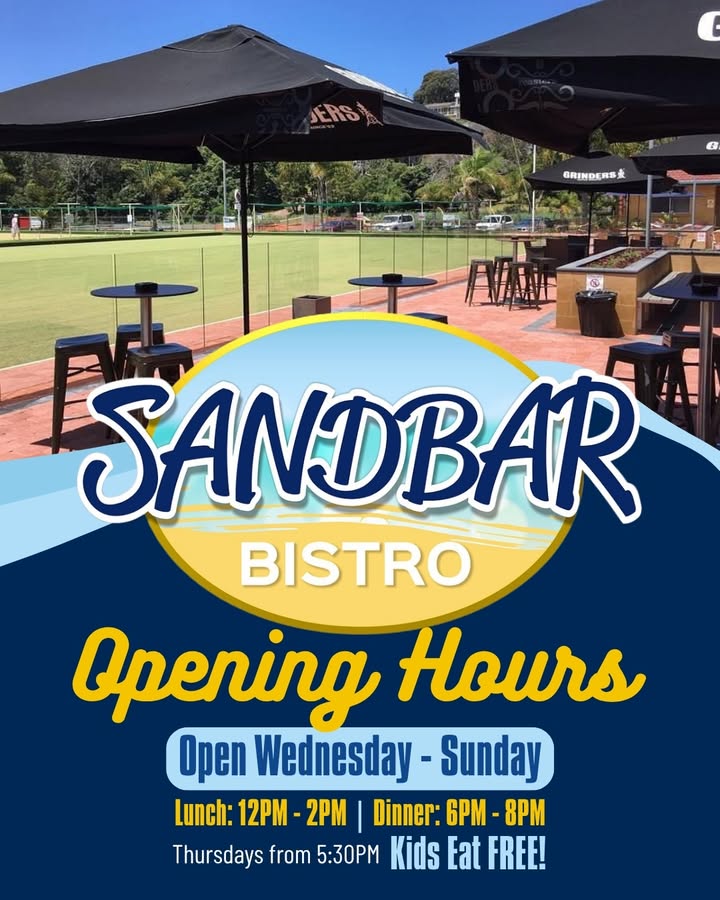 Featured image for “Sandbar Bistro Opening Hours – Kids Eat Free on Thursdays”