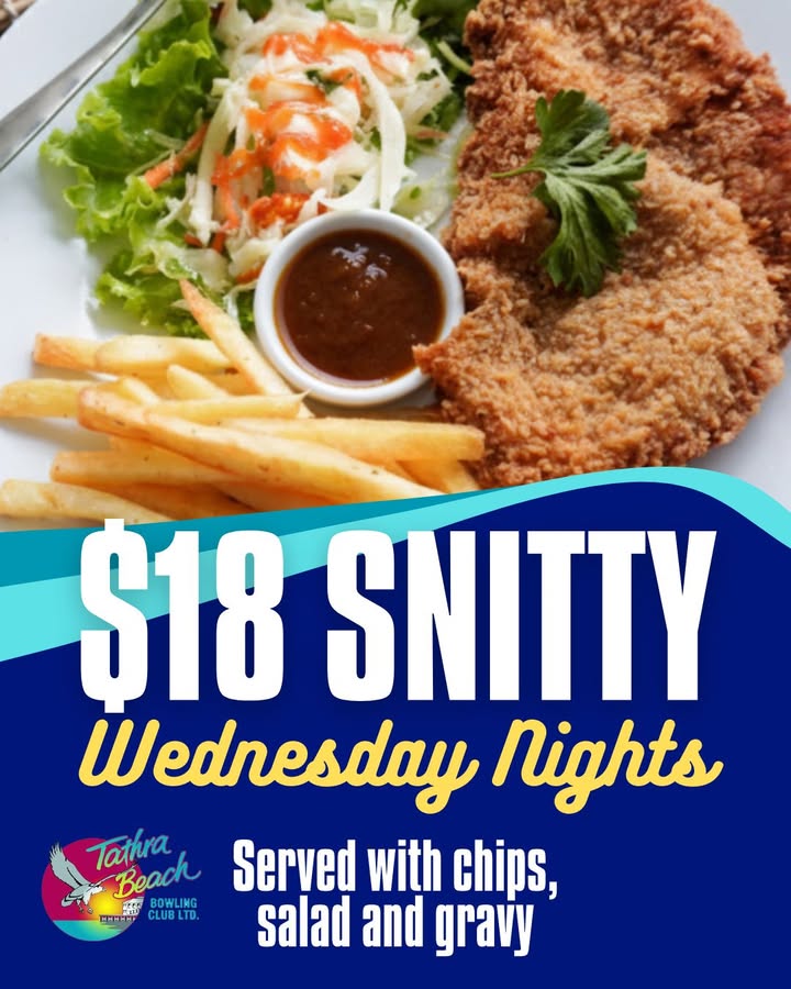 Featured image for “$18 Snitty Wednesday Nights at Tathra Beach Bowling Club”