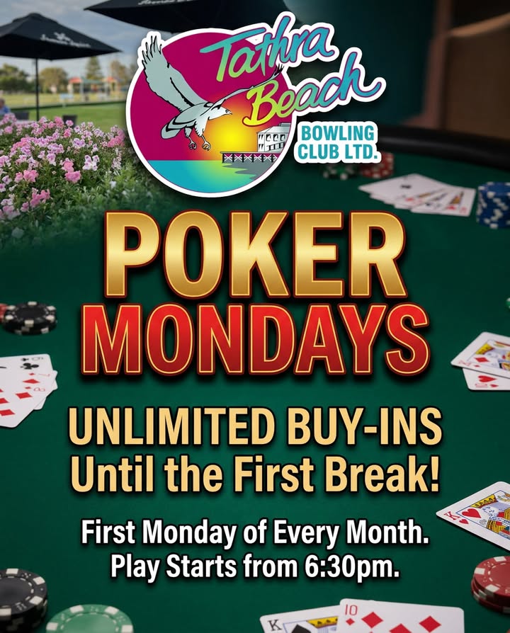 Featured image for “Monday Poker Night at Tathra Beach Bowling Club”