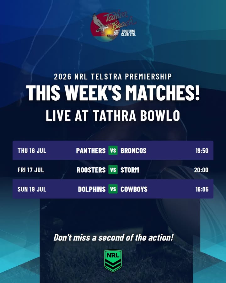 Featured image for “Watch NRL Live at Tathra Beach Bowling Club This Week”