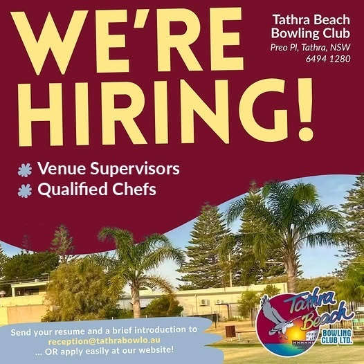 Featured image for “We’re Hiring at Tathra Beach Bowling Club – Join Our Team”